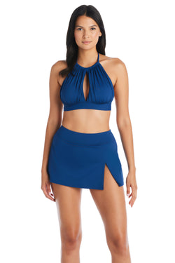 Kore Long Skirt High Waist Bikini Bottom - Bleu Rod Beattie