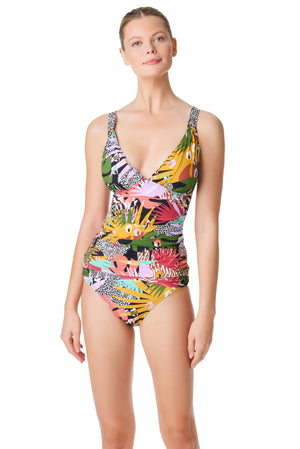 Tankini, Plunge Over The Shoulder, LG - Bleu Rod Beattie