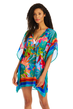 Life Of The Party  Caftan Swim Cover up - Bleu Rod Beattie