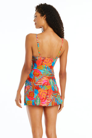 The Heat Is On Plunge Tankini Top - Bleu Rod Beattie